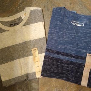 2 New Urban Pipeline Short Sleeve T-shirt Size Large